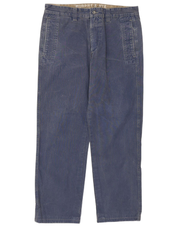 Ανδρικό ίσιο παντελόνι Chino Murphy & Nye W34 L28 Navy Blue Cotton