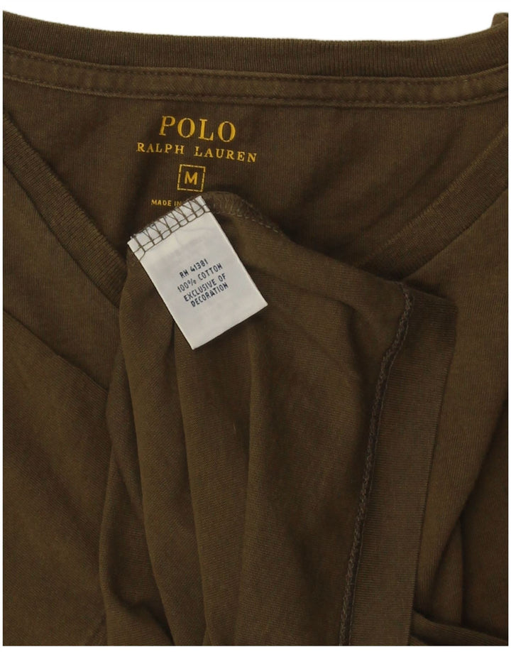 Ανδρικό T-Shirt POLO RALPH LAUREN Τοπ μεσαίο χακί βαμβακερό