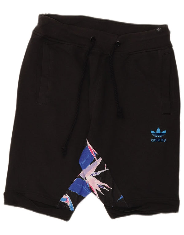 Ανδρικό γραφικό αθλητικό σορτς Adidas Μικρό μαύρο φλοράλ βαμβακερό