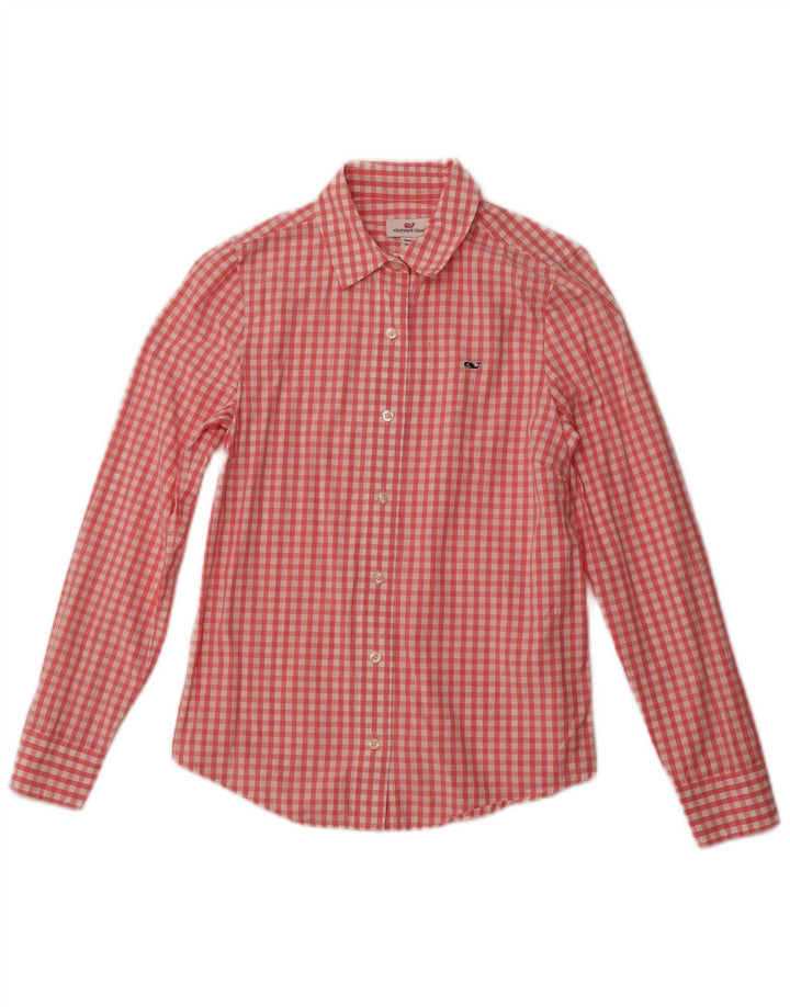 VINEYARD VINES Γυναικείο πουκάμισο US 2 XS Pink Gingham Cotton