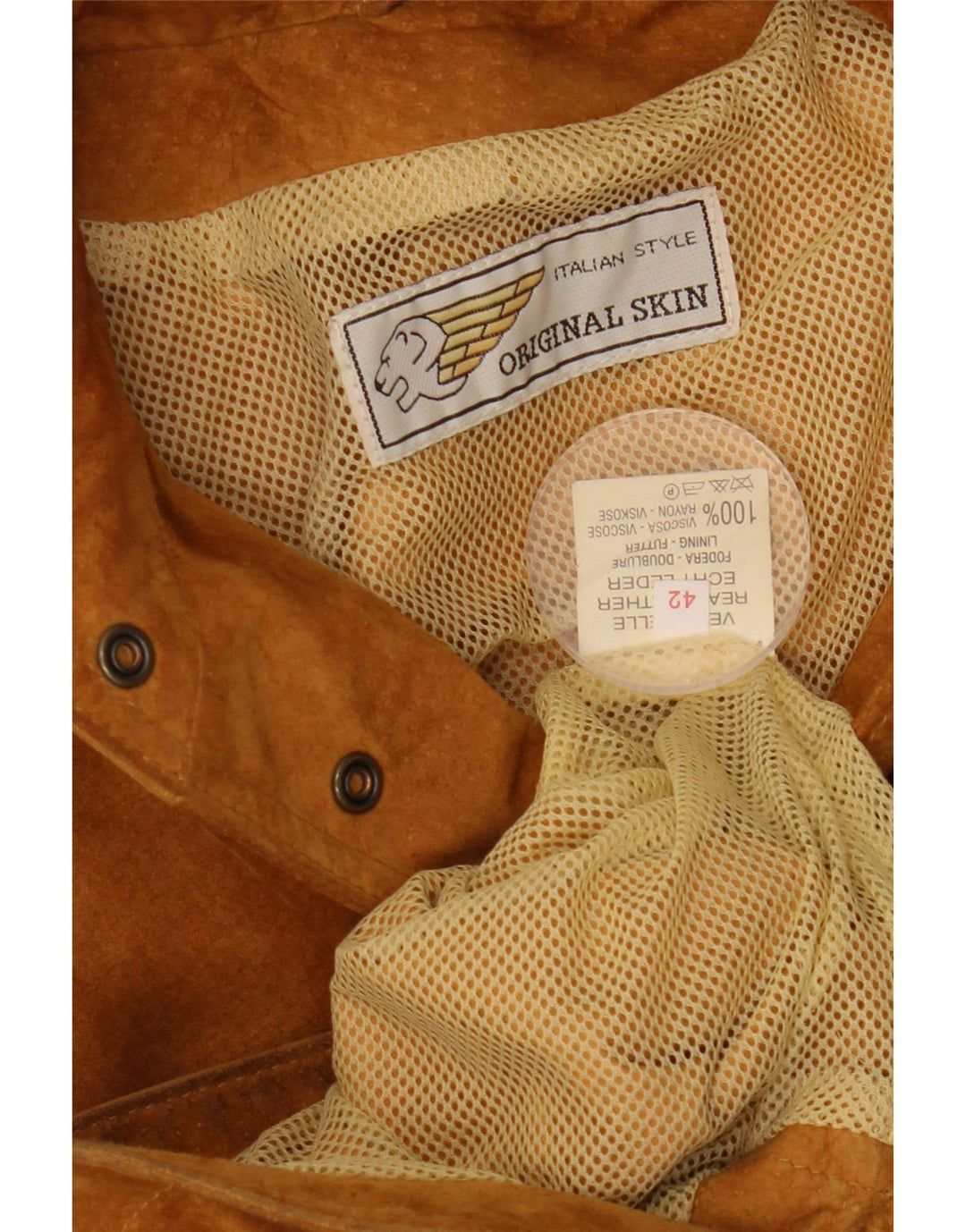 Γυναικείο Suede Jacket VINTAGE IT 42 Medium Beige Leather