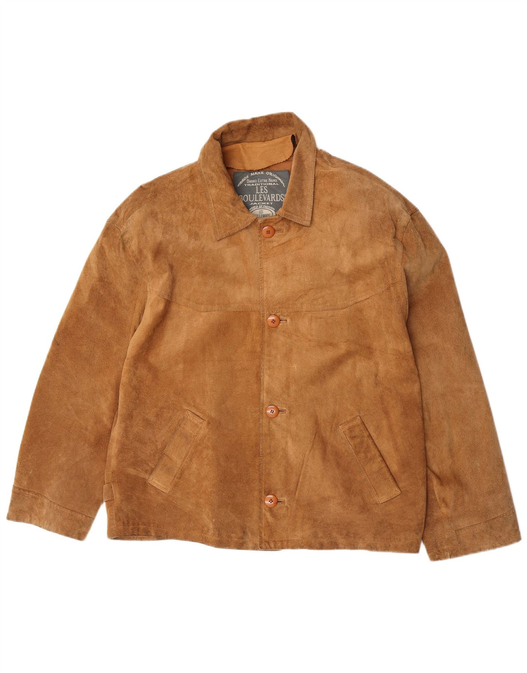 Les Boulevards Ανδρικό Suede Jacket IT 50 Large Brown Δερμάτινο