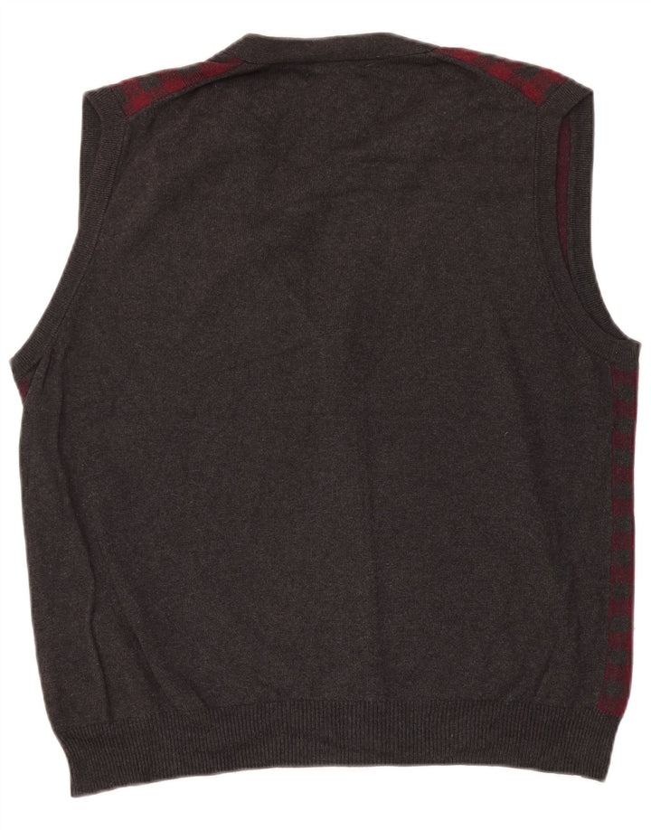 Ανδρικό Αμάνικο Ζακέτα Nautica Μεγάλο Γκρι βαμβακερό Gingham