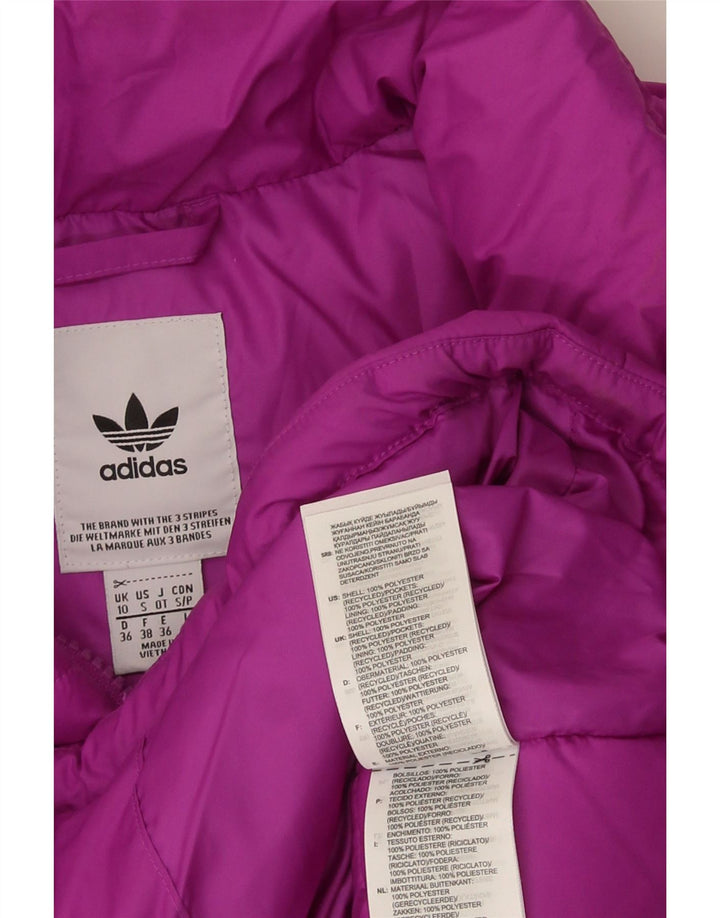 Adidas Γυναικείο μπουφάν με επένδυση UK 10 μικρού μωβ πολυεστέρα