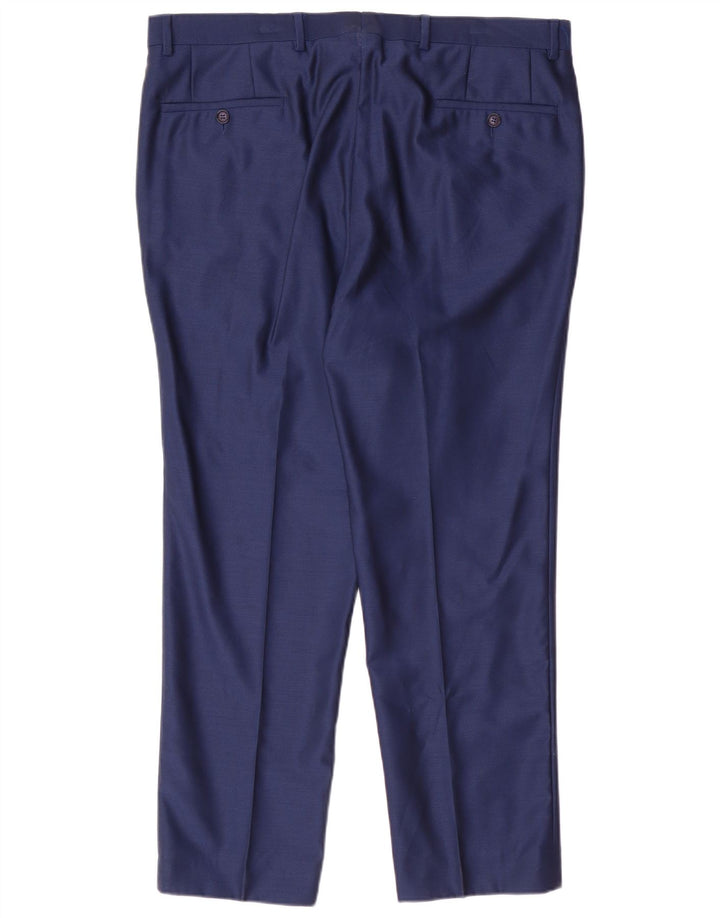 Ανδρική φόρμα 2 κουμπιών Baumler IT 52 XL W38 L29 Μπλε παρθένο μαλλί