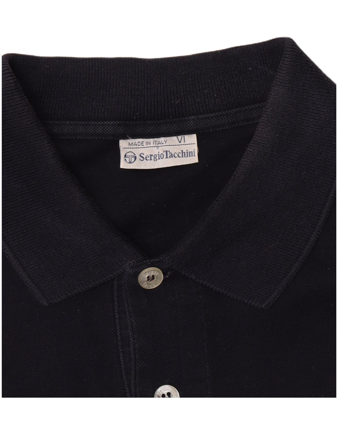 Sergio Tacchini Ανδρικό Πόλο Μπλουζάκι μεγάλο Navy Blue από βαμβάκι