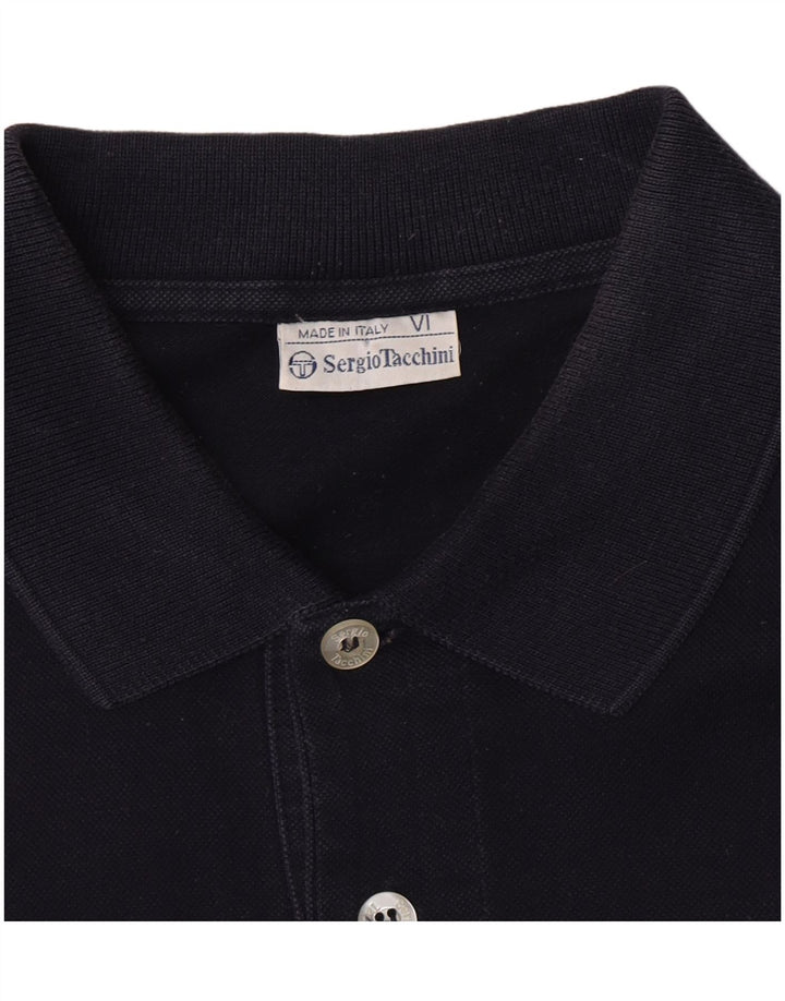 Sergio Tacchini Ανδρικό Πόλο Μπλουζάκι μεγάλο Navy Blue από βαμβάκι
