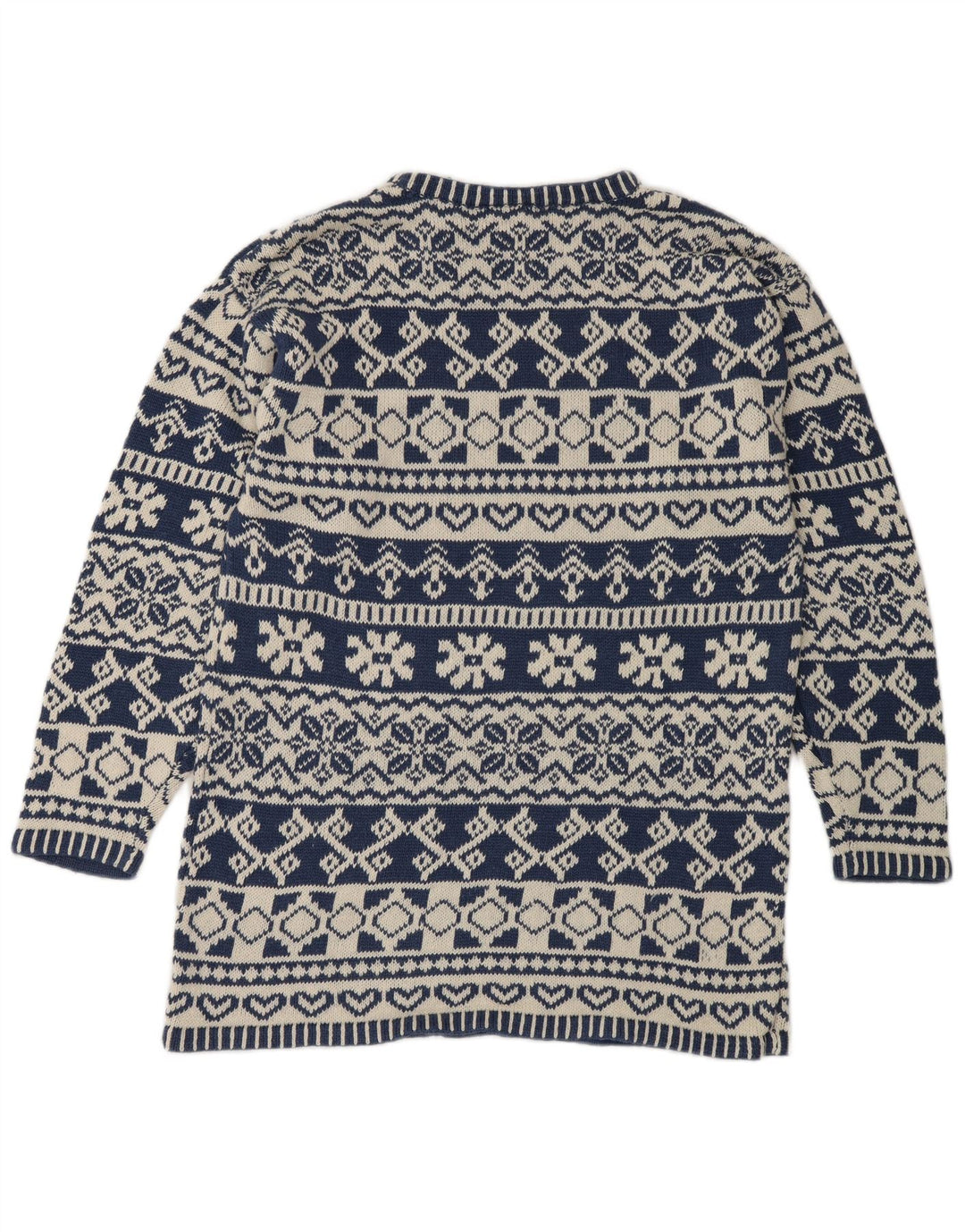 Ανδρικό πουλόβερ Impuls Crew Neck Jumper Small Blue Fair Isle Ramie