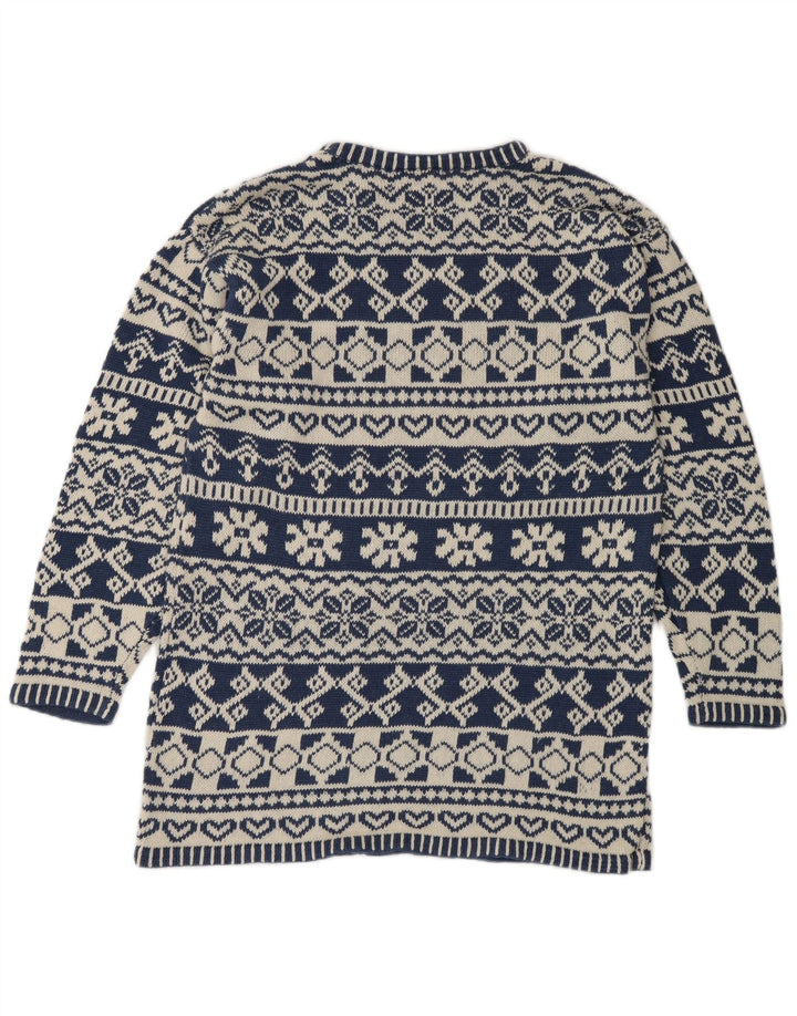 Ανδρικό πουλόβερ Impuls Crew Neck Jumper Small Blue Fair Isle Ramie
