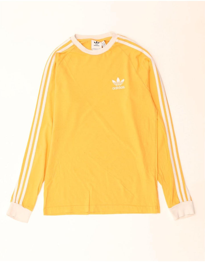 Ανδρικό τοπ Adidas μακρυμάνικο XS κίτρινο βαμβακερό