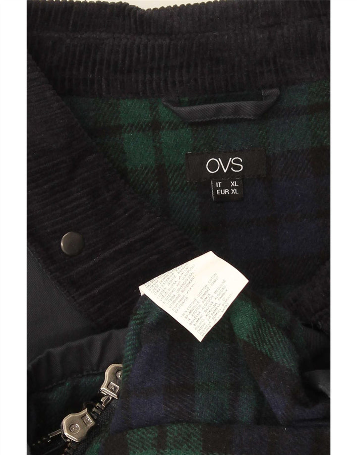 OVS Ανδρικό κερωμένο βαμβακερό μπουφάν UK 42 XL Μαύρο