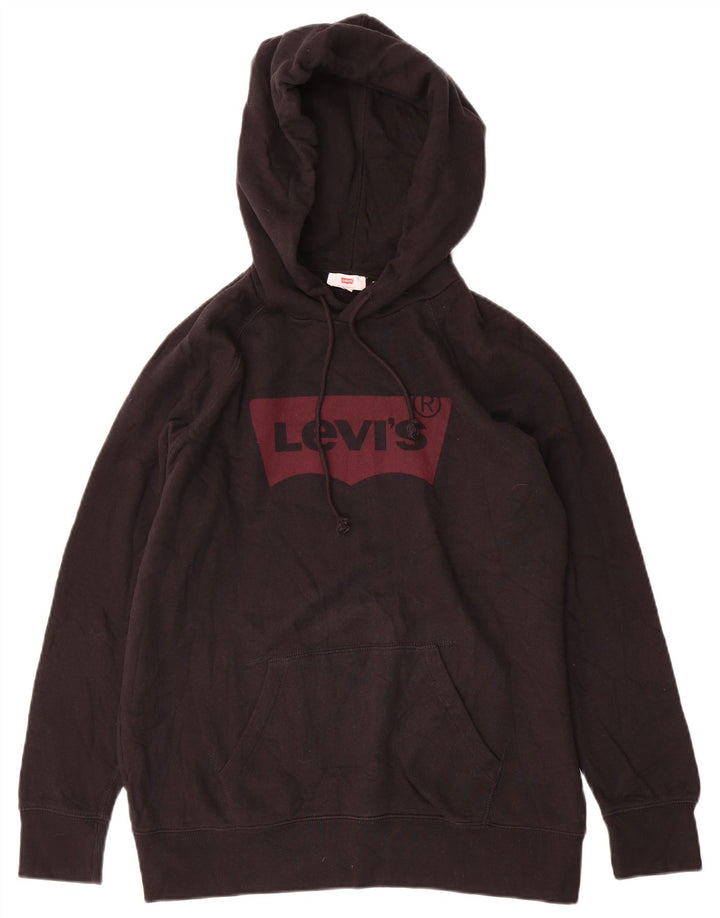 LEVI'S Mens Graphic Hoodie Jumper Medium Black