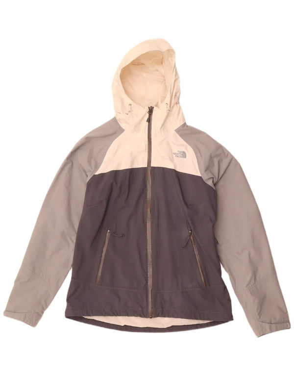 The North Face γυναικείο μπουφάν βροχής με κουκούλα UK 16 Large Grey Colourblock Nylon
