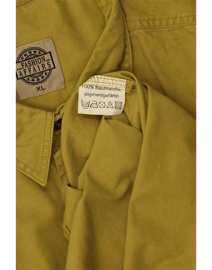 Vintage ανδρικό πουκάμισο XL κίτρινο βαμβακερό