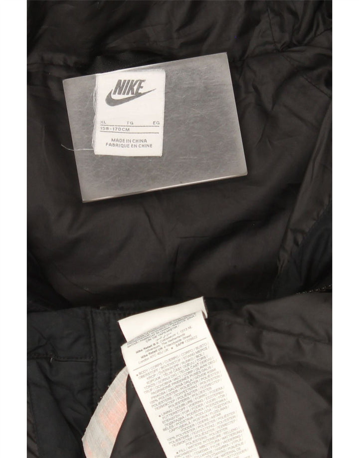 Μπουφάν Nike Boys με κουκούλα με επένδυση 13-14 ετών XL μαύρο χρώμα πολυεστέρα