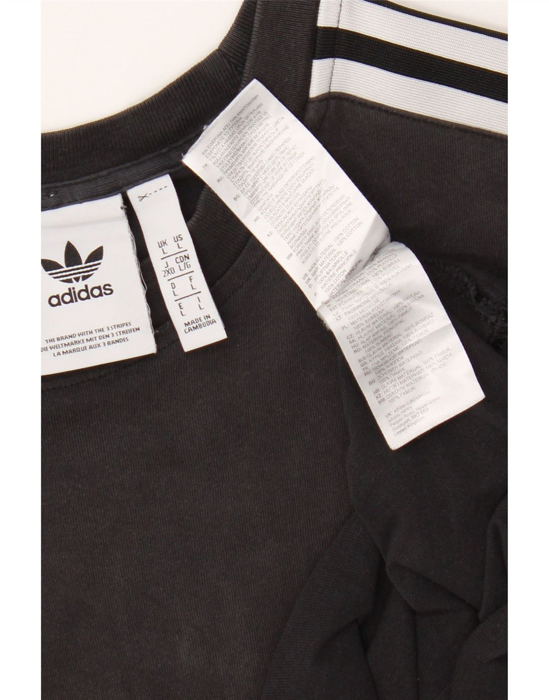 Ανδρικό T-Shirt Adidas Top μεγάλο μαύρο βαμβακερό