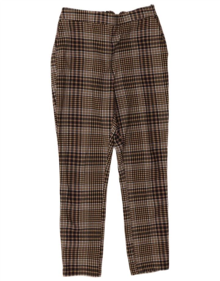 Zara Γυναικείο Cropped Παντελόνι Large W30 L24 Brown Check