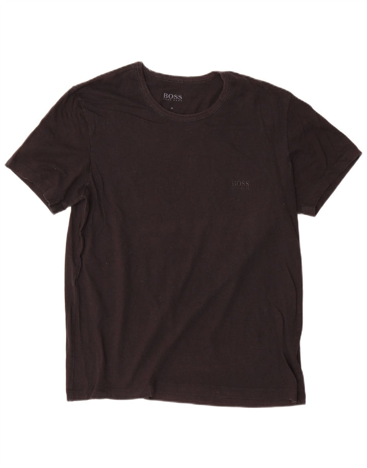 Ανδρικό T-Shirt Hugo Boss Τοπ μεσαίο μαύρο βαμβακερό