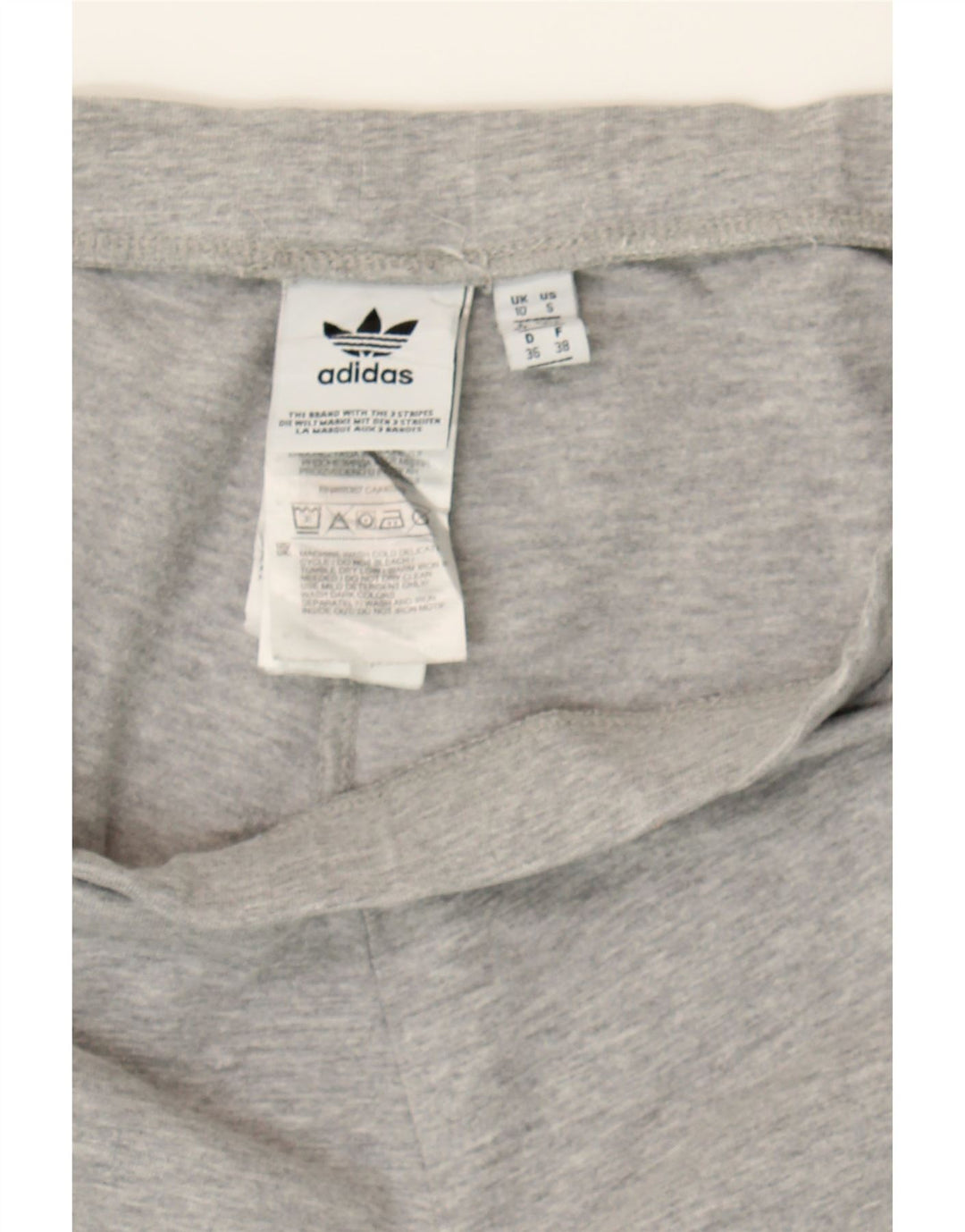 ADIDAS Womens Leggings UK 10 Small  Grey Cotton Vintage Adidas and Second-Hand Adidas from Messina Hembry 