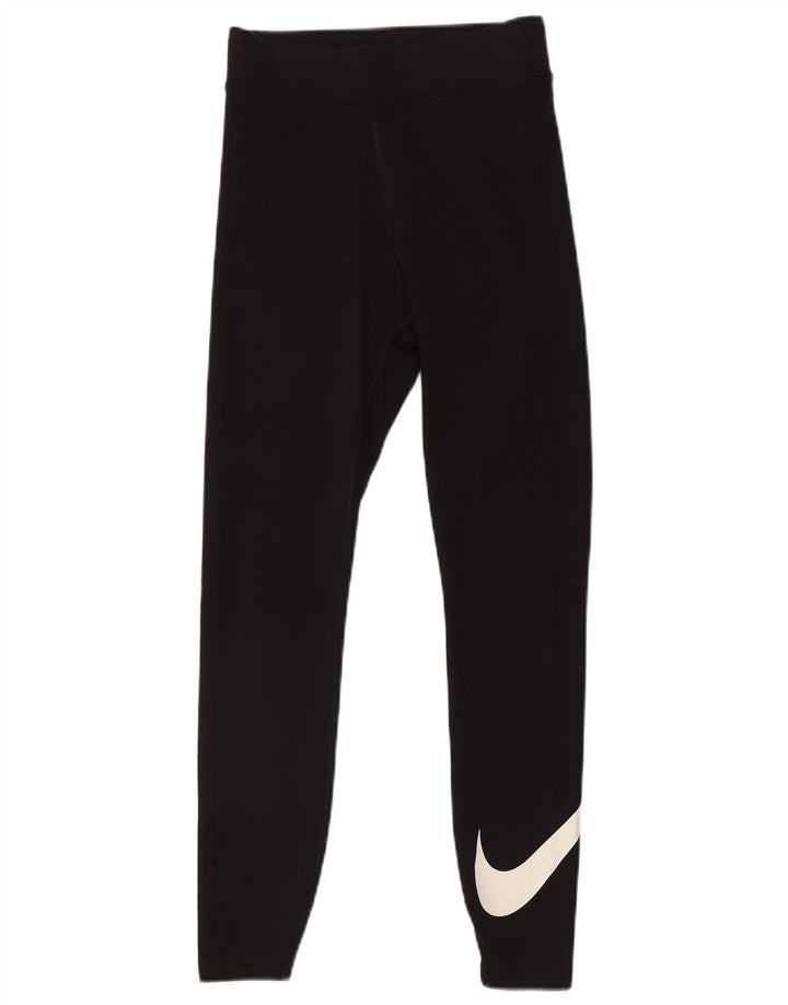 Γυναικεία γραφικά κολάν Nike UK 8 Μικρό μαύρο βαμβακερό