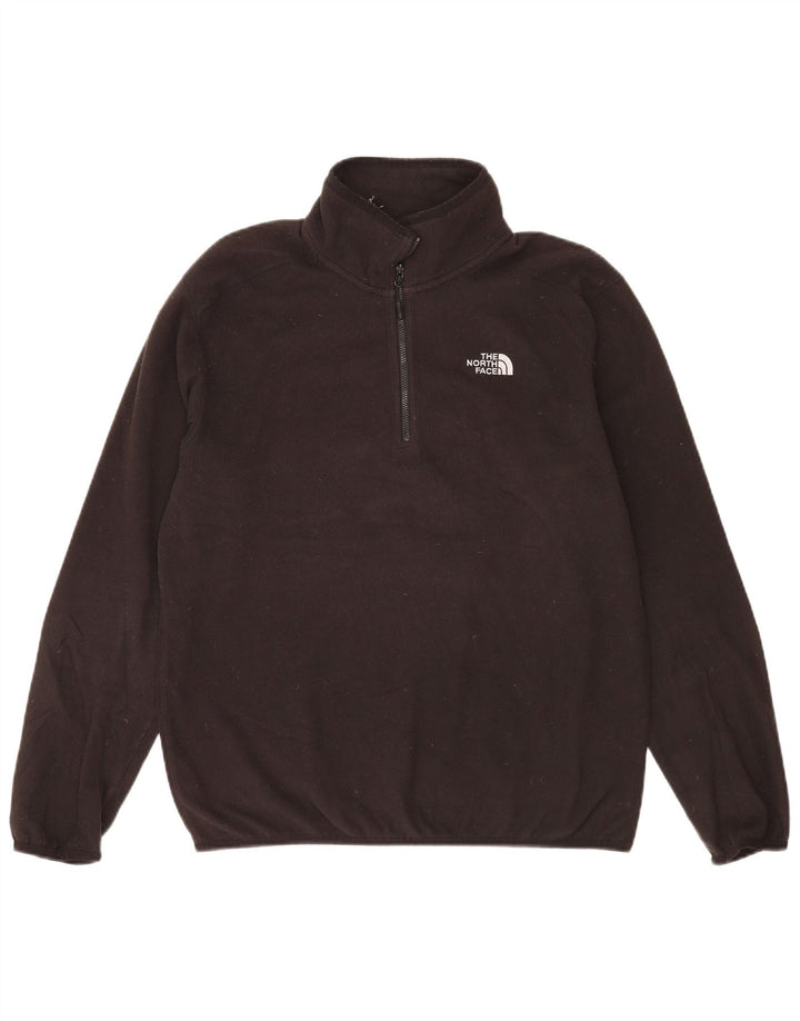 Το ανδρικό φλις φερμουάρ North Face, μεσαίο μαύρο πολυεστέρας