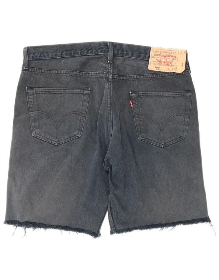 Ανδρικό τζιν σορτς LEVI'S 501 W34 μεγάλο μπλε βαμβακερό