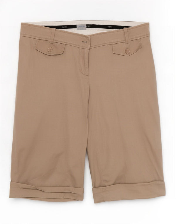 Γυναικείο Casual σορτς Oasis UK 14 Large W34 Μπεζ βαμβακερό