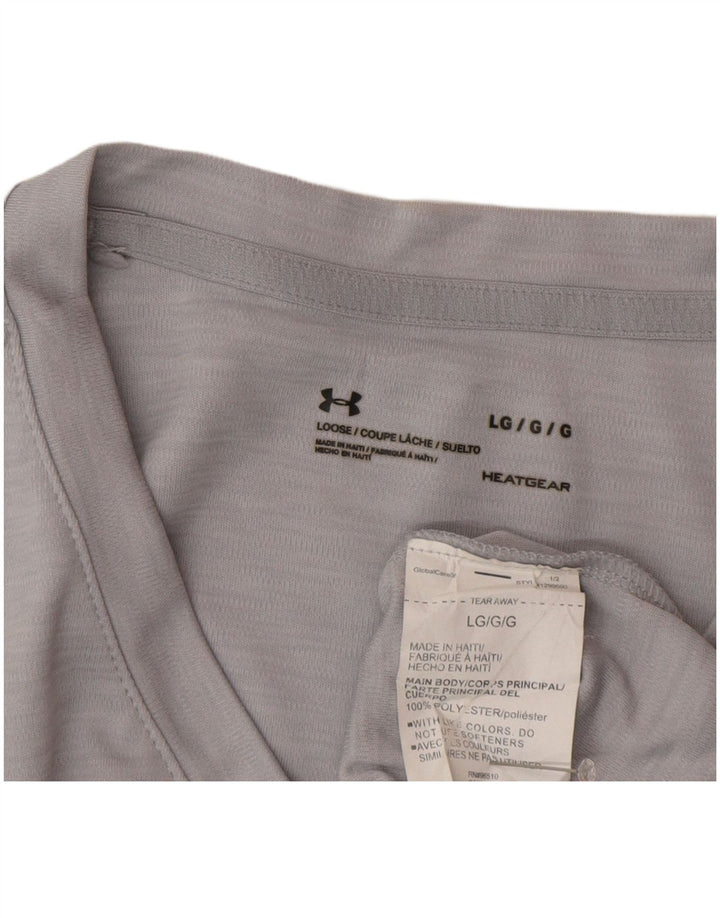 Ανδρικό μπλουζάκι Under Armour Heat Gear Top Large Grey Polyester