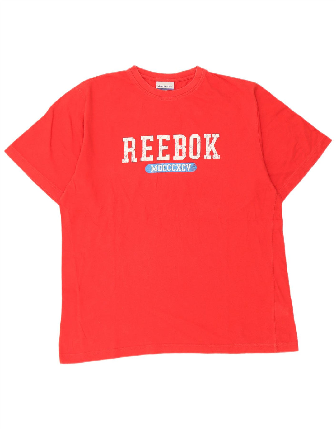 Ανδρικό γραφικό T-Shirt Reebok Top μεγάλο κόκκινο βαμβακερό