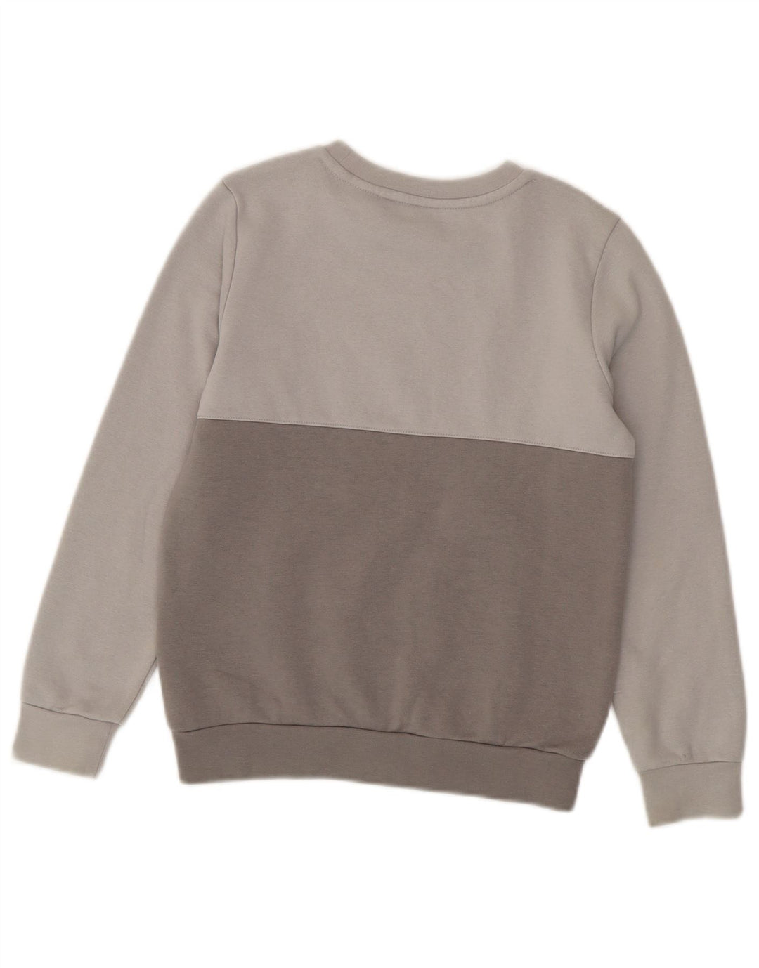 Γραφικό φούτερ ADIDAS Boys Jumper 9-10 ετών Γκρι Colourblock Βαμβακερό