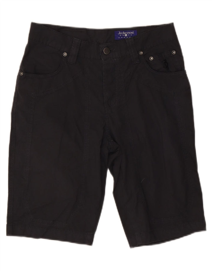 Jeckerson Γυναικείο Casual Σορτς W30 Μεσαίο μαύρο βαμβακερό