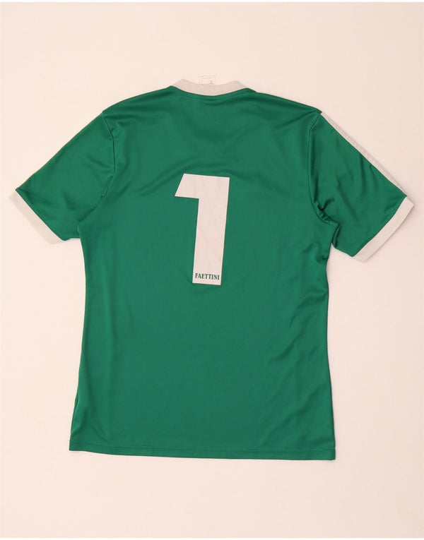 Ανδρικό γραφικό μπλουζάκι Adidas Climalite Top μεσαίο πράσινο ριγέ πολυεστέρα