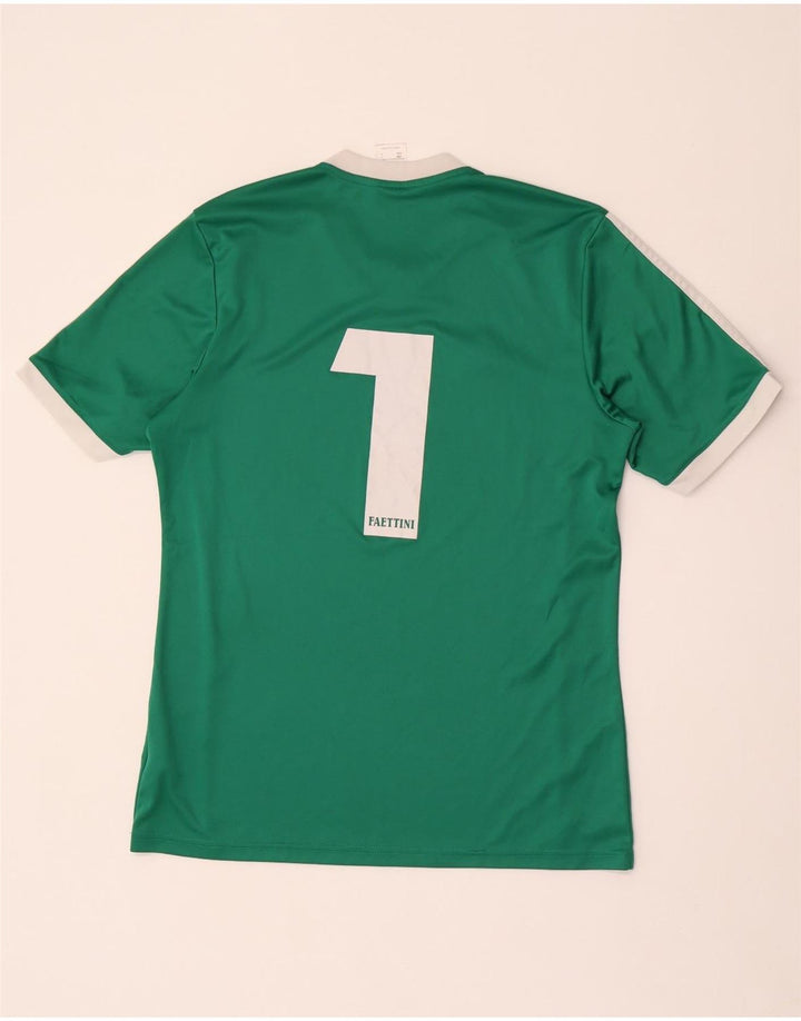 Ανδρικό γραφικό μπλουζάκι Adidas Climalite Top μεσαίο πράσινο ριγέ πολυεστέρα