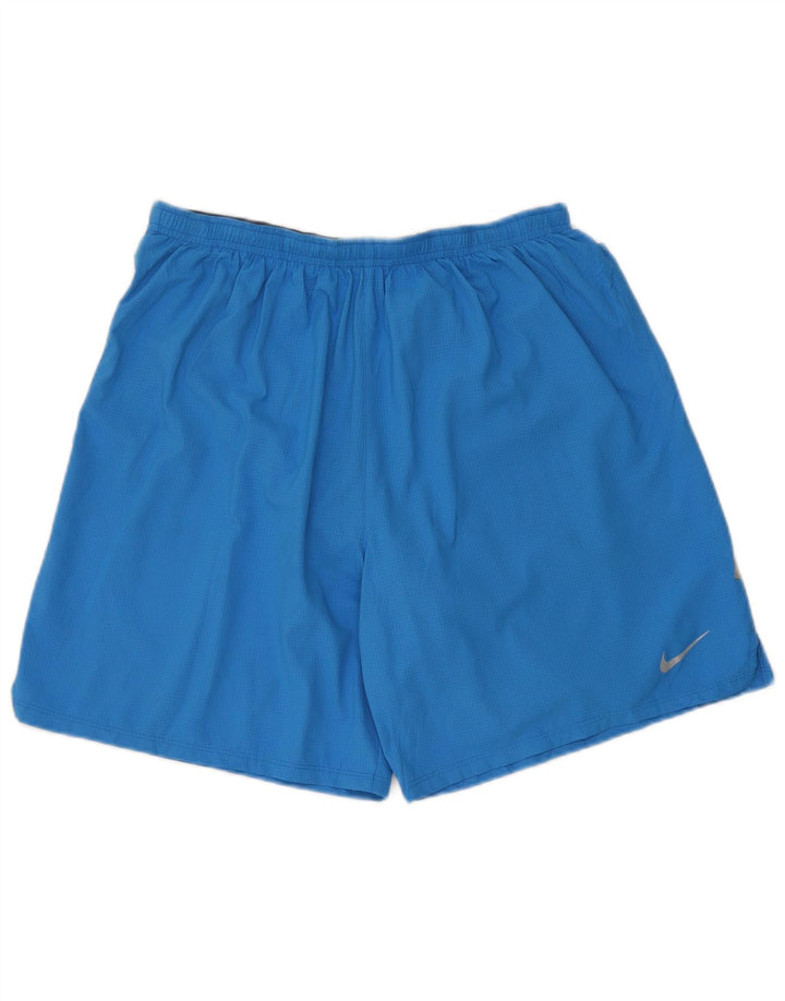 Ανδρικό αθλητικό σορτς Nike Dri Fit με μεγάλο μπλε πολυεστέρα