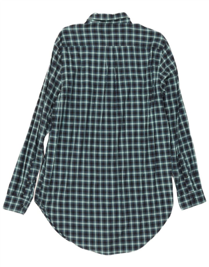 Benetton Ανδρικό ψηλό φανελένιο πουκάμισο μεγάλο navy blue Gingham