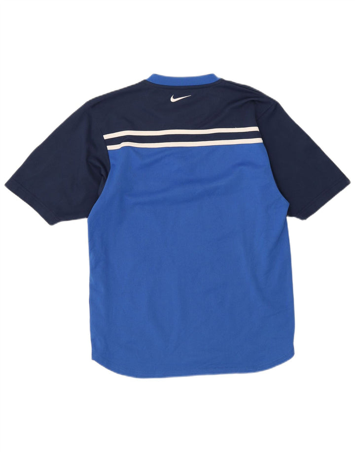 Ανδρικό T-Shirt Nike Top Small Blue Colourblock Πολυεστέρας
