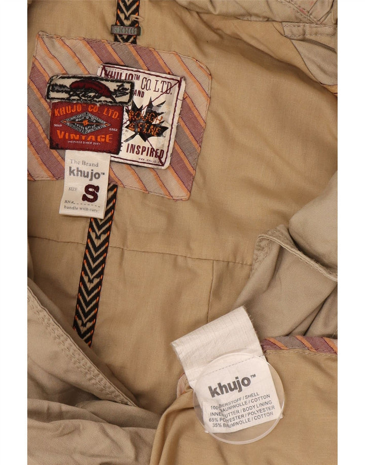 KHUJO Γυναικεία Trench Coat UK 10 Small Beige Cotton