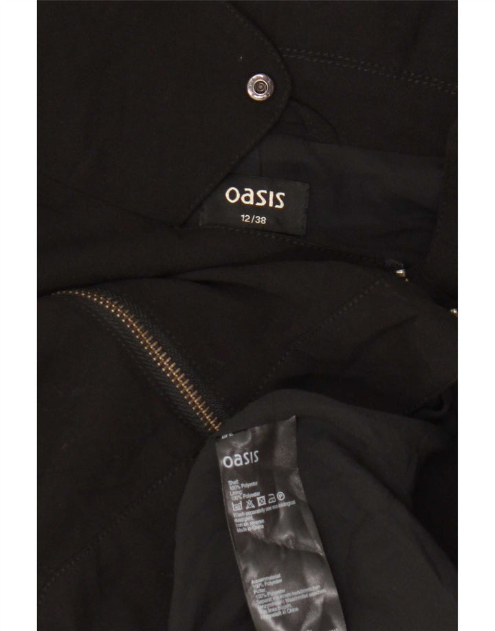 Γυναικείο Oasis Crop Biker Jacket UK 12 Medium Black Polyester