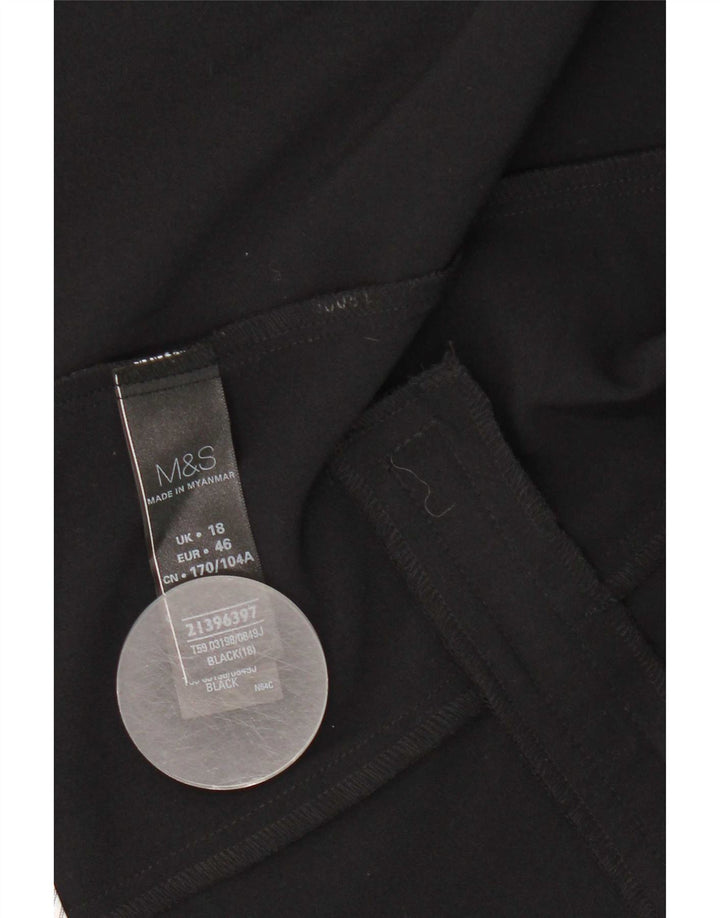 Marks & Spencer Γυναικείο Open Blazer Jacket UK 18 XL μαύρο πολυεστέρα