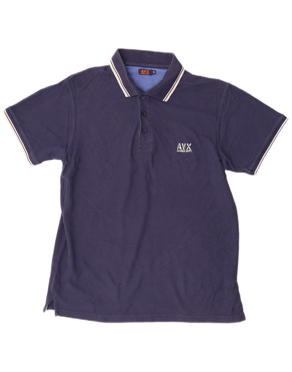Ανδρικό μπλουζάκι πόλο AVIREX XL Navy Blue από βαμβάκι
