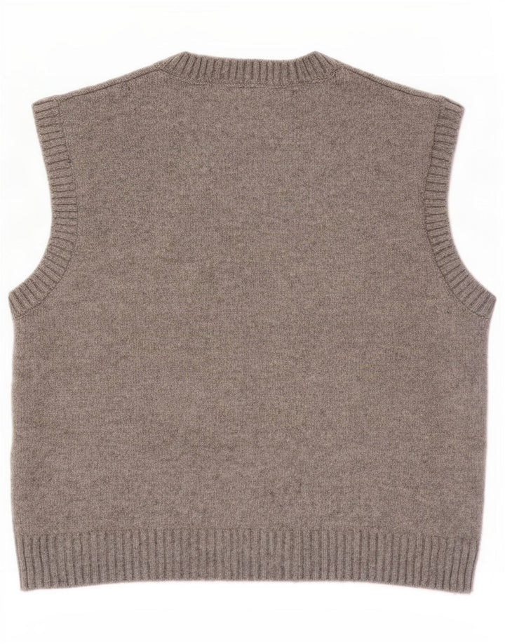 Zara Γυναικείο γιλέκο Crop Tank Top UK 14 Medium Grey Polyester