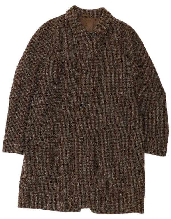 Ανδρικό παλτό Vintage UK 40 Large Brown Check