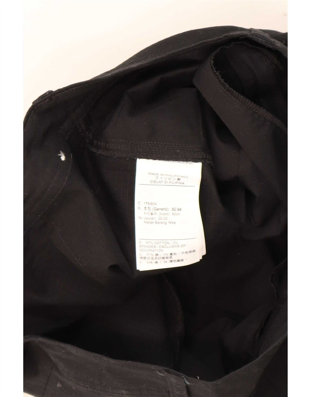Ανδρικό κωνικό παντελόνι Cargo Nike W32 L32 Μαύρο βαμβακερό
