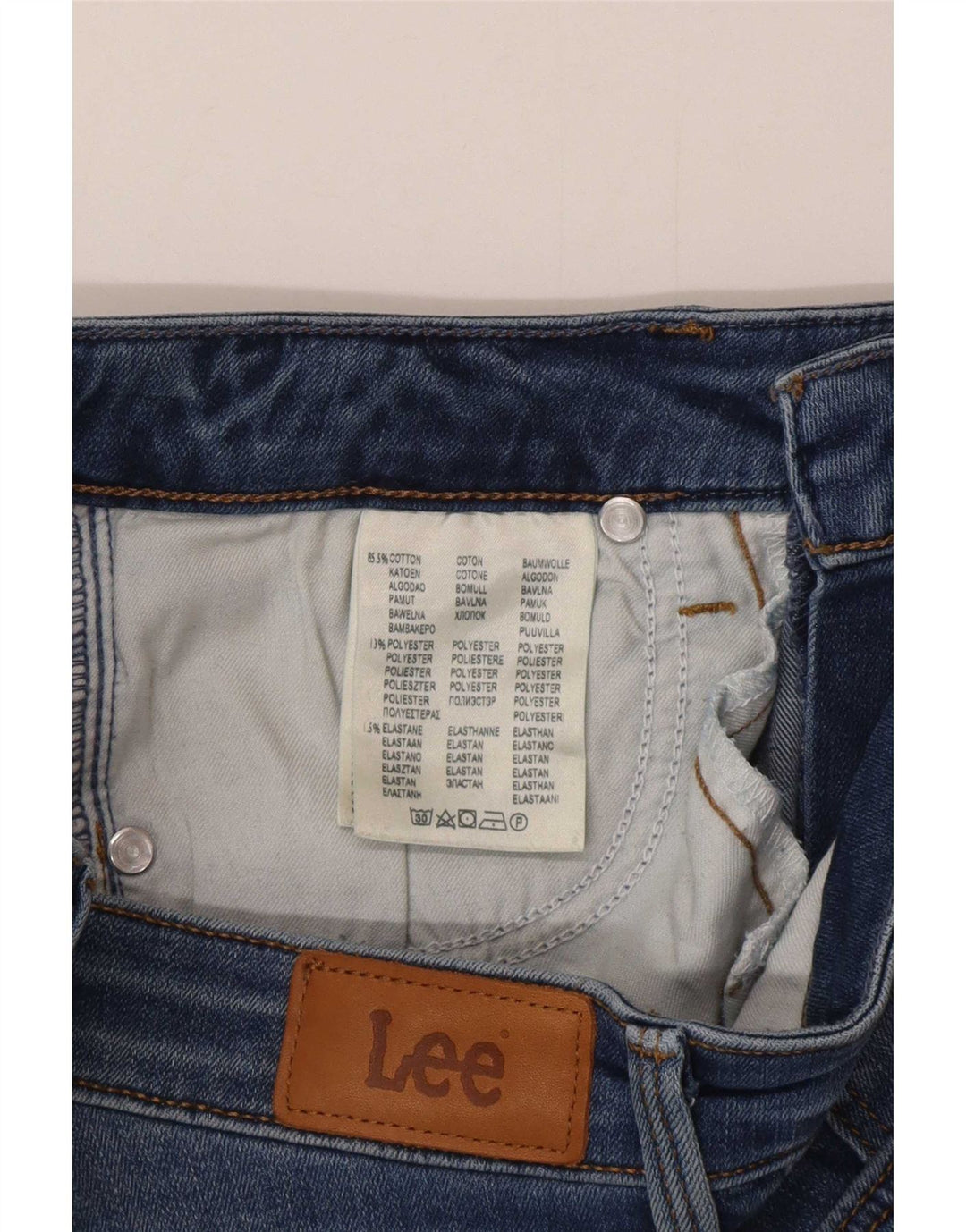 Lee Womens Scarlett Cropped Jeans W27 L26 Blue Cotton