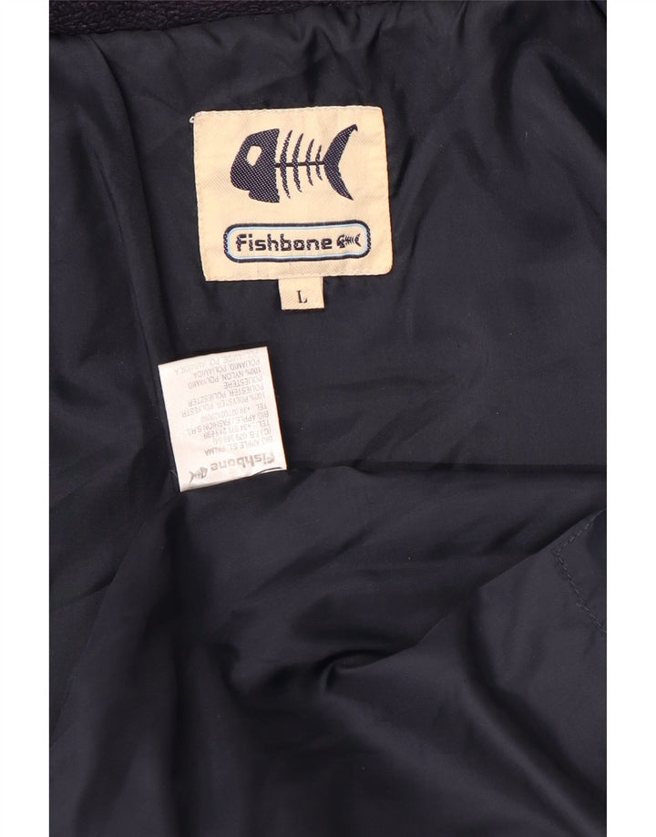 Ανδρικό μπουφάν Fishbone UK 40 Large Navy Blue Colorblock Μοντέρνο