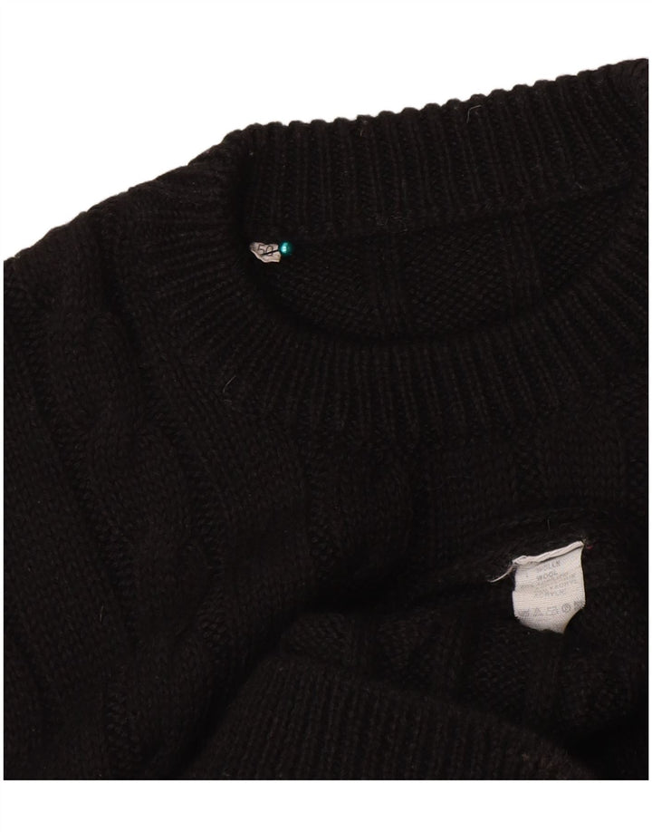 Vintage γυναικείο φόρεμα πουλόβερ IT 50 XL Μαύρο Μάλλινο