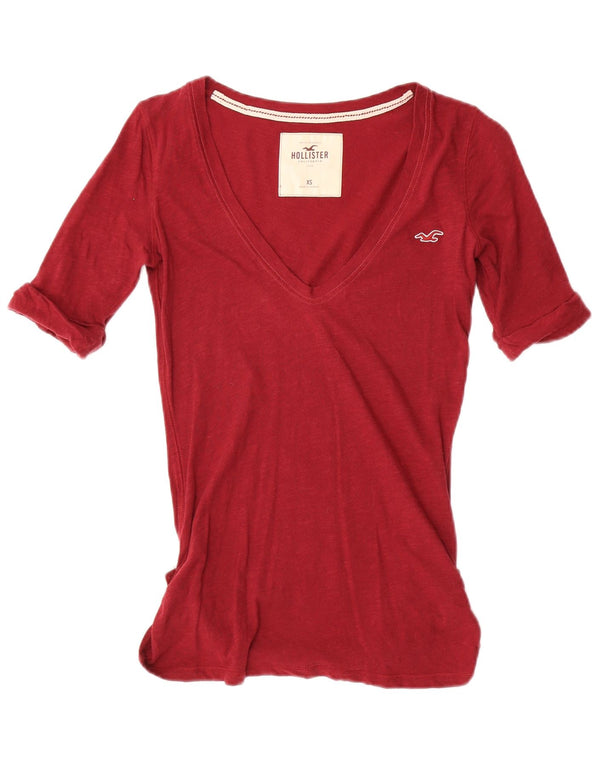 Hollister Γυναικείο T-Shirt Top UK 6 XS Red Cotton