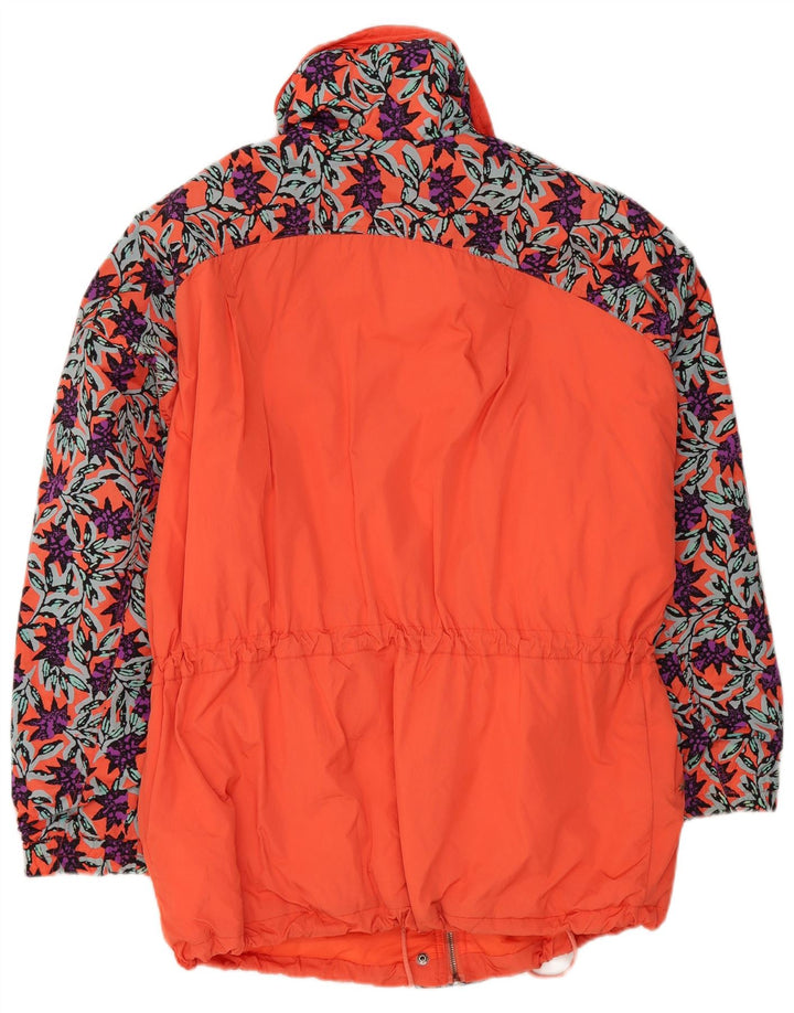 Maier γυναικείο μπουφάν υπερμεγέθους σκι UK 10 Small Orange Floral Polyamide
