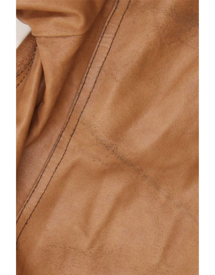 Vintage Γυναικείο Δερμάτινο Μπουφάν UK 18 XL Μπεζ