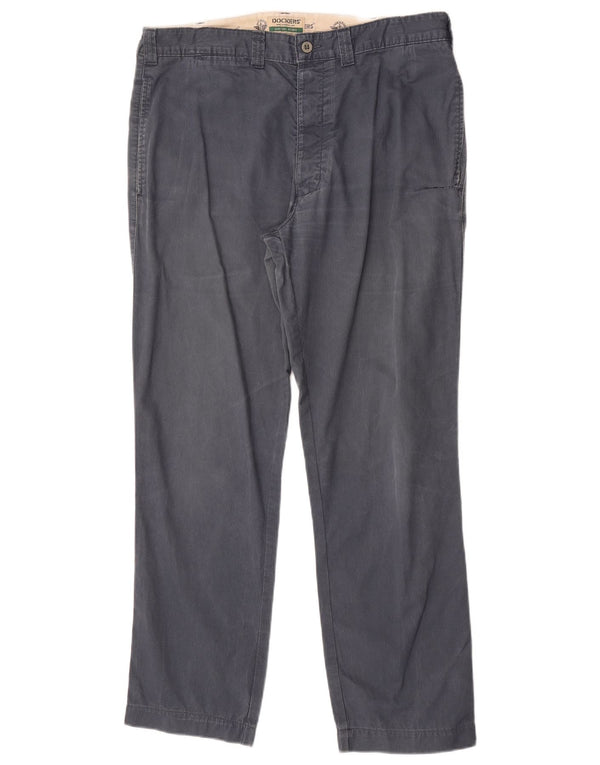 Dockers Mens Khakis Straight Corduroy Παντελόνι W36 L29 Navy Blue